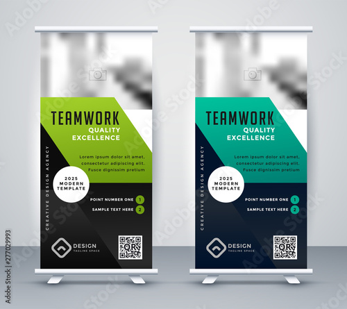 professional cosporate business rollup banner design