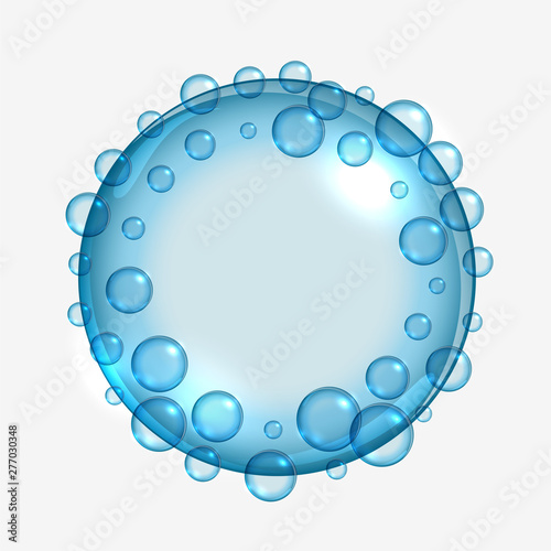 circular water bubbles frame background