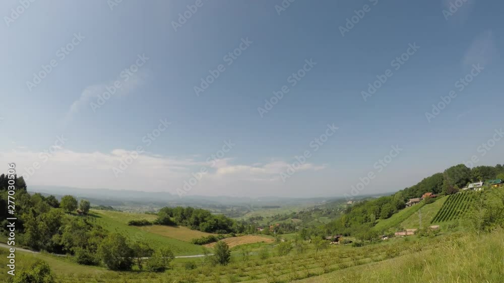 Time lapse of moving clouds, morning, north Croatia, wide angle Time lapse of moving clouds, morning, north Croatia, wide angle