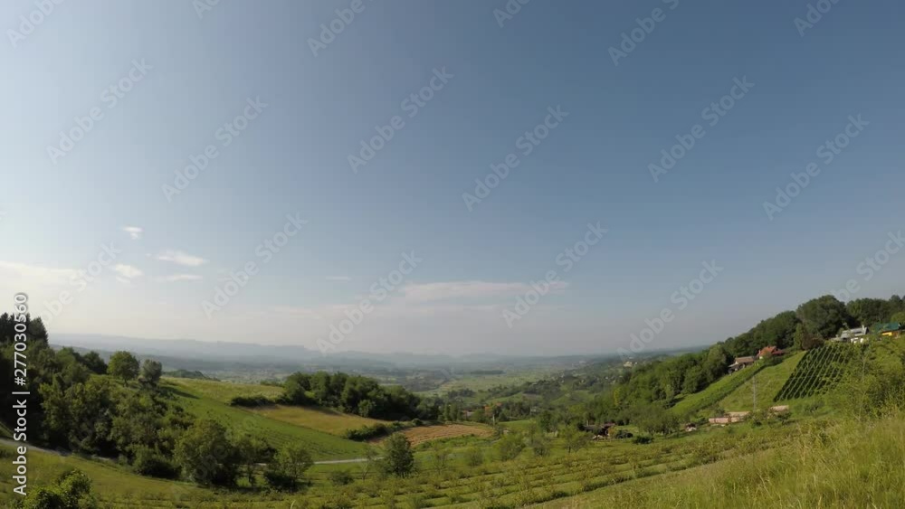 Time lapse of moving clouds, morning, north Croatia, wide angle Time lapse of moving clouds, morning, north Croatia, wide angle