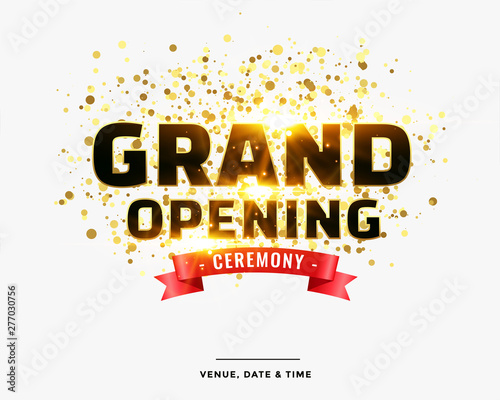 stylish grand opening ceremony card design