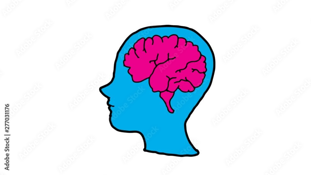 kids drawing white screen with theme of brain kids drawing white screen with theme of brain
