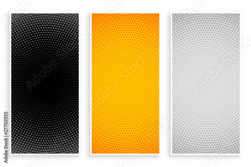 halftone patterns set in black yellow and white colors