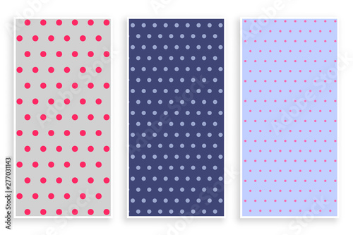 polka dots pattern banner set