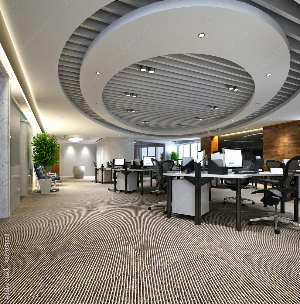 Obraz premium 3d render working office