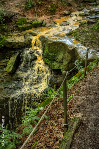 Magarethenschlucht gorge along the Neckarsteig long-distance hiking trail in Germany photo