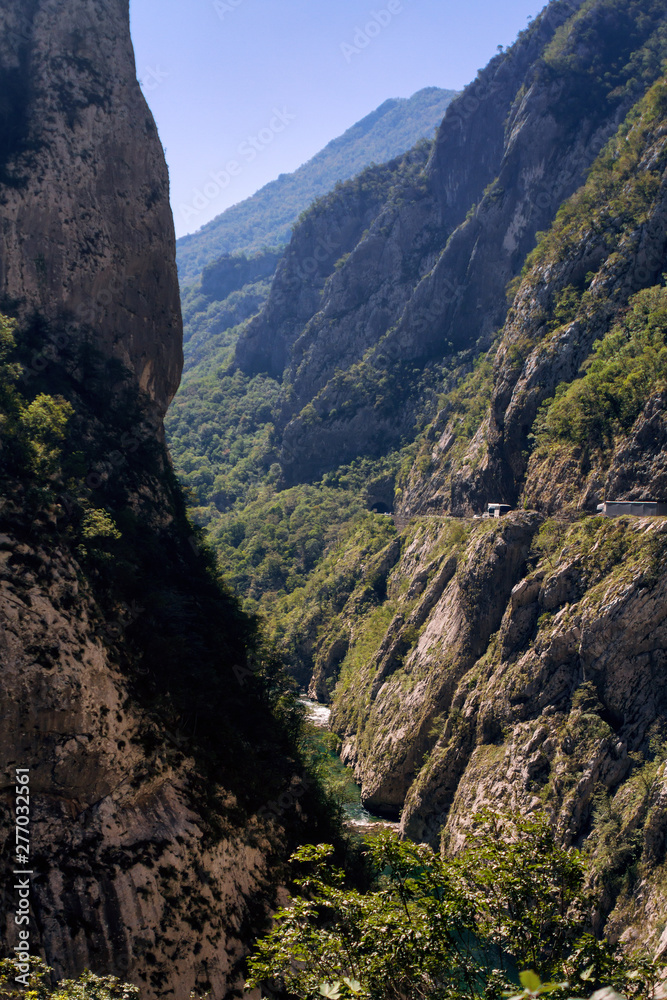 The gorge in the mountains of Montenegro