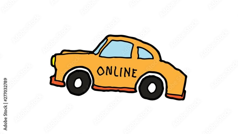 kids drawing white screen with theme of online taxi kids drawing white screen with theme of online taxi