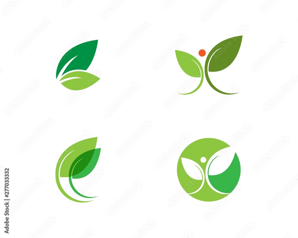 Logos of green leaf ecology nature element vector icon Logos of green leaf ecology nature element vector icon