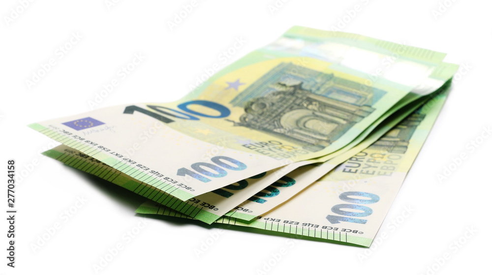 New banknote 100 euro isolated on white New banknote 100 euro isolated on white