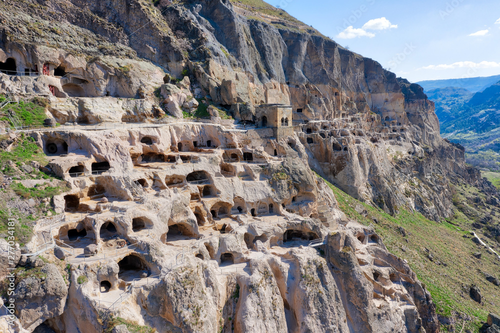 Vardzia Caves in Southern Georgia, taken in April 2019\r\n' taken in hdr