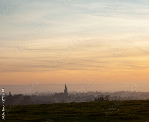 Sunset at countryside Voerstreek belgium