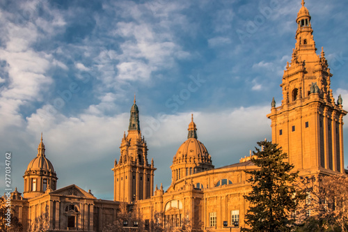 National Museum of Catalan Art MNAC on Plaza Espanya in Barcelona. photo