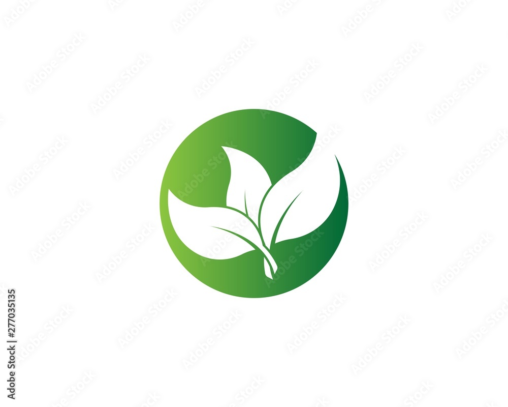 Logos of green leaf ecology nature element vector icon