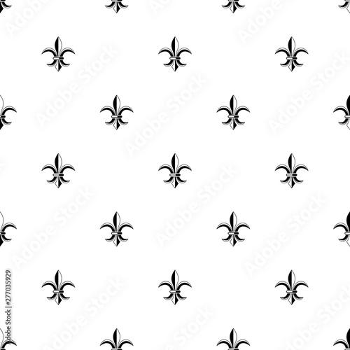 Nahtlose Schwarz weiße Fleur-de-lys Symbole als vektor. Auf einem isolierten weißen hintergrund Nahtlose Lilien symbole, verwendbar für Hintergründe, Tapeten und alle heraldischen Anforderungen.