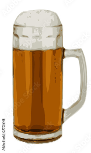 Bierglas mit Henkel