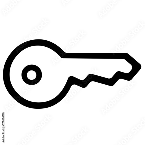 Door key vector icon illustration isolated on white background