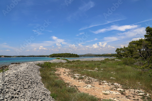 Beautiful scenery of the Adriatic coast in Croatia