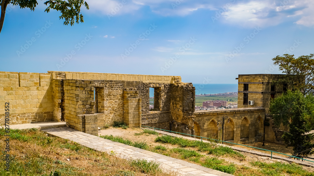 View of the Caspian Sea from the territory of the Naryn-Kala fortress. Here, antiquity and modernity are closely intertwined