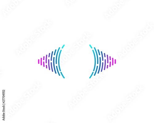sound wave ilustration logo vector icon template