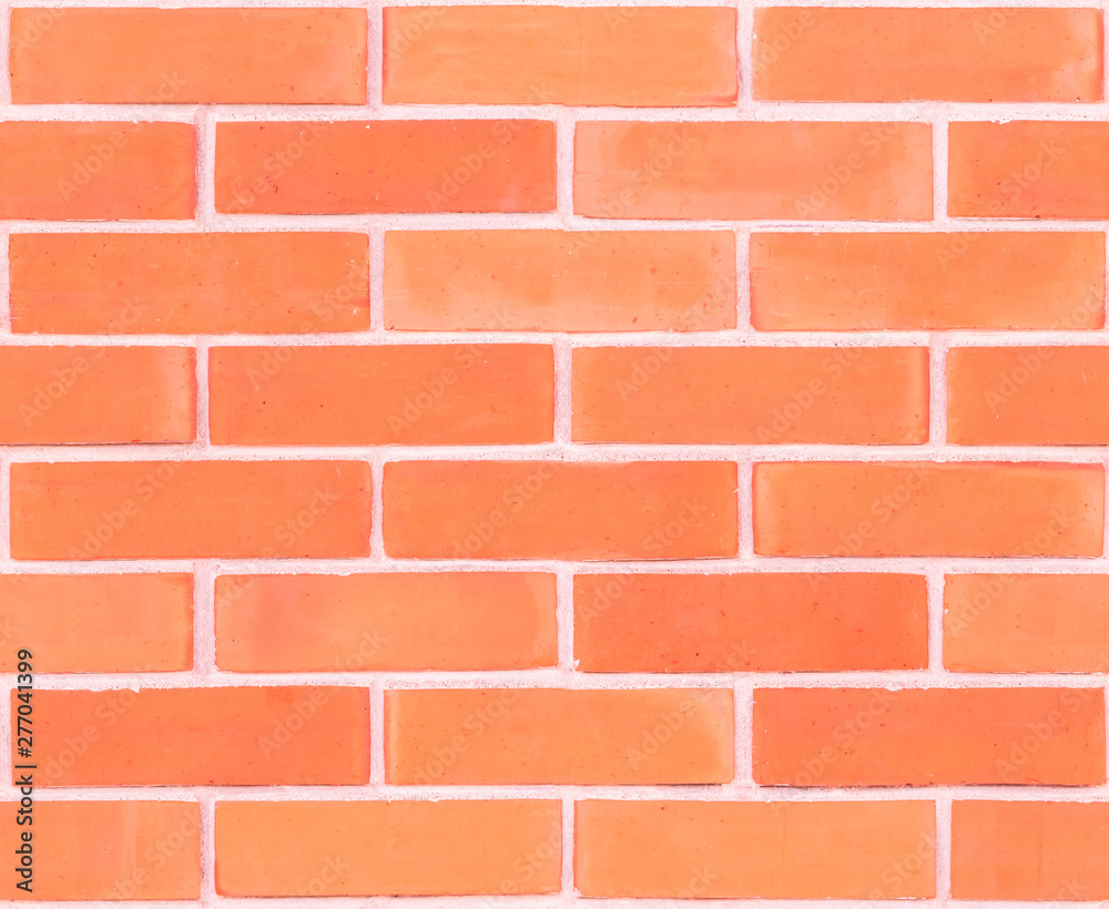 Obraz premium Brick wall seamless red orange brown detailed pattern textured background design vintage style 