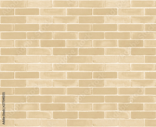 Brick wall texture pattern background in natural light ancient cream beige brown color