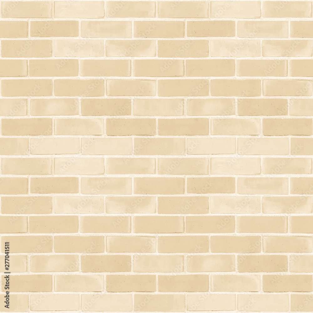 Seamless design vintage style in natural light ancient cream beige yellow brown brick wall
