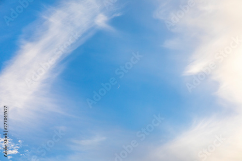 Fototapeta Naklejka Na Ścianę i Meble -  scenic soft clouds in late afternoon with  blue sky