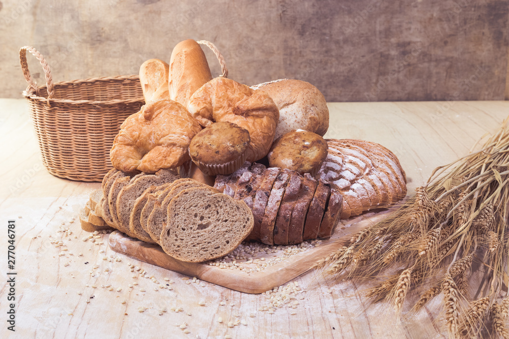 Assorted bread and pastry Assorted bread and pastry