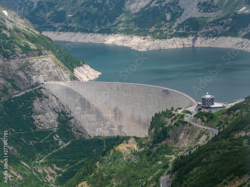 Dam and Reservoir of a Hydroelectric Powerplant in Alpine Landscape -  Malta Valley, Carinthia, Austria photo