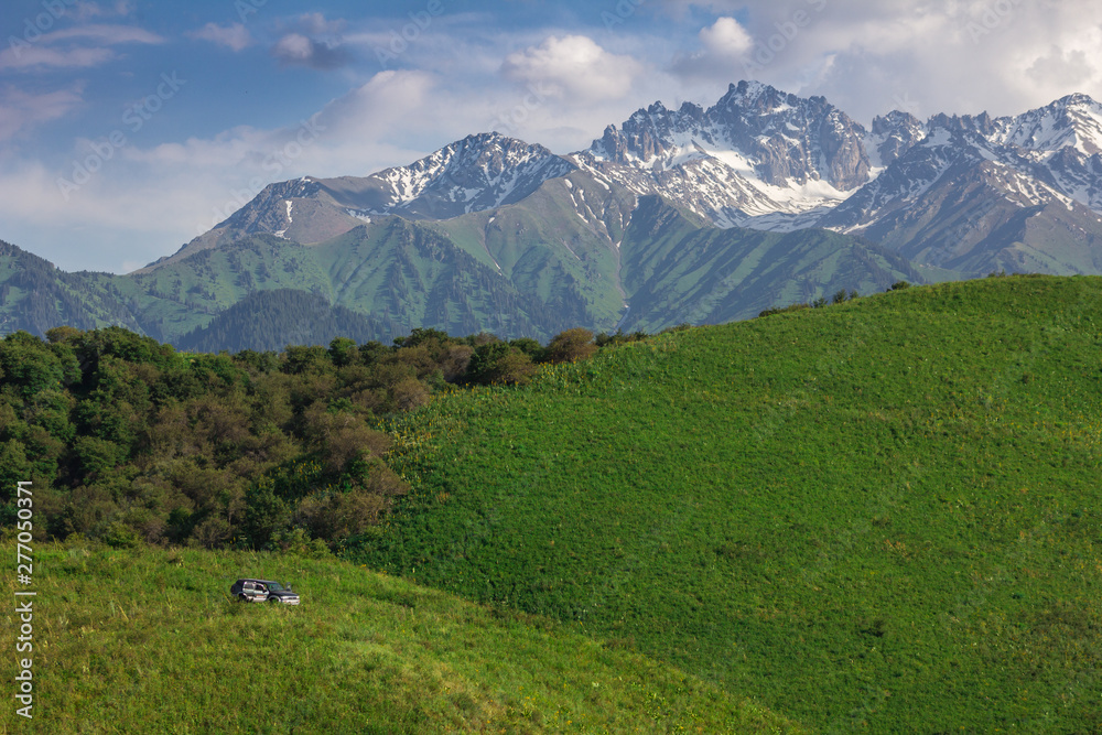 Issyk-bash peak. Mountains of Trans-Ili Alatau. Kazakhstan