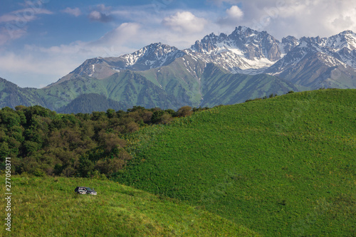 Issyk-bash peak. Mountains of Trans-Ili Alatau. Kazakhstan