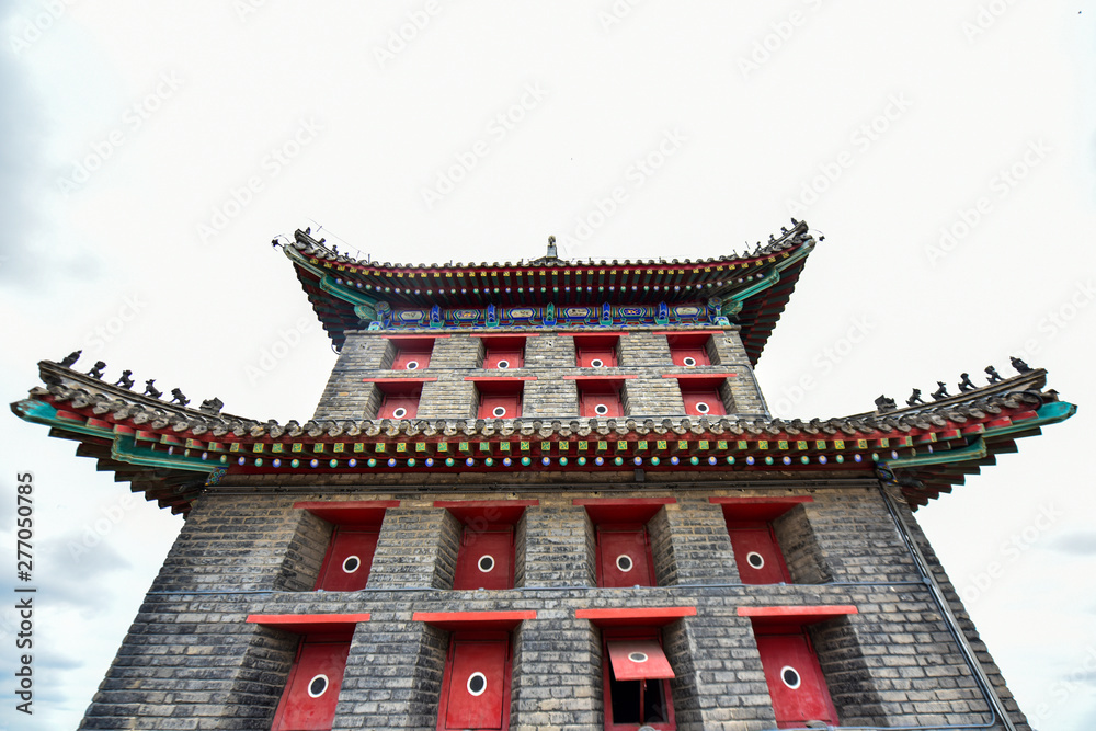 Fototapeta premium The part of ancient architecture in Shanhaiguan, the Great Wall, China