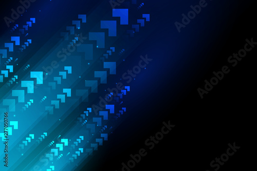 Up arrows on dark blue background illustration, copy space composition, speed data transmission  concept.