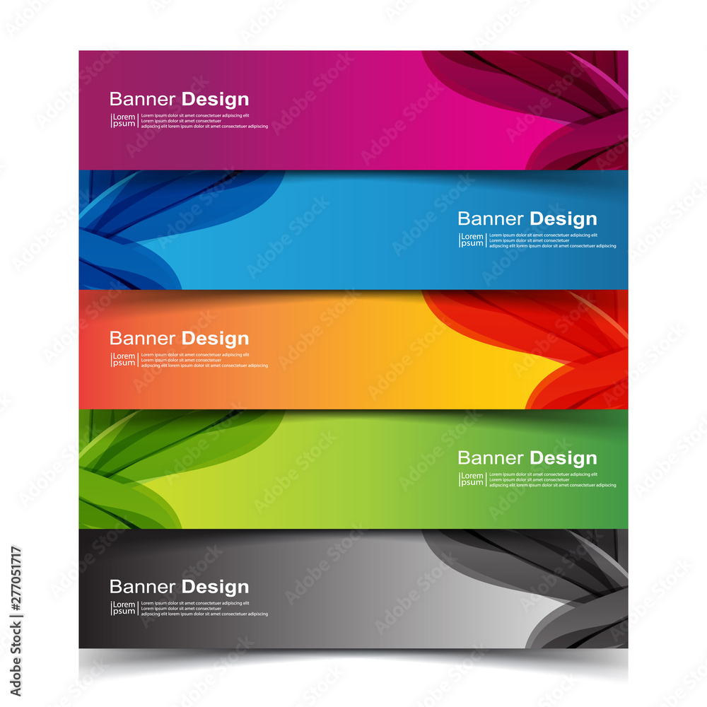 Fototapeta premium Vector Abstract banner web template