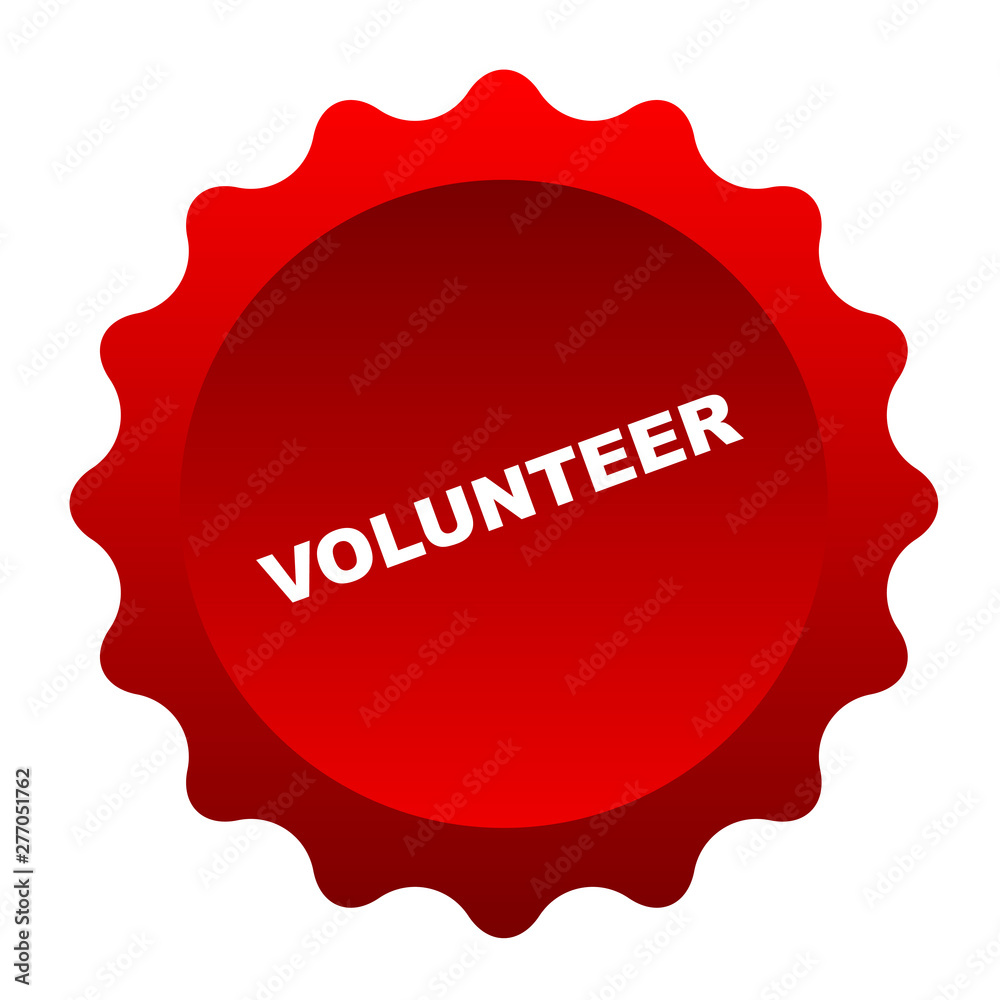 red vector banner volunteer red vector banner volunteer
