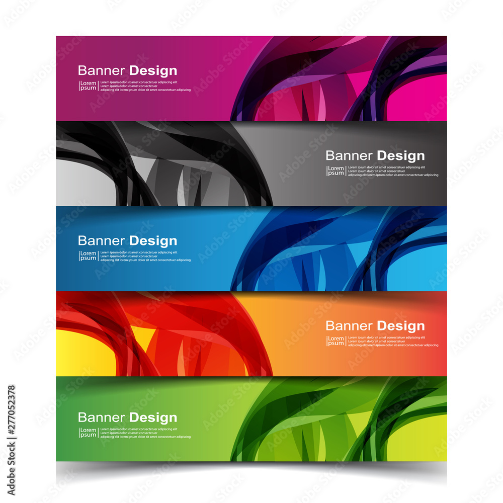 Naklejka premium Vector Abstract banner web template