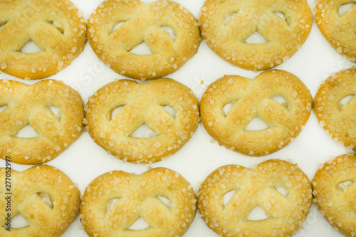 butter cookies isolated on white background