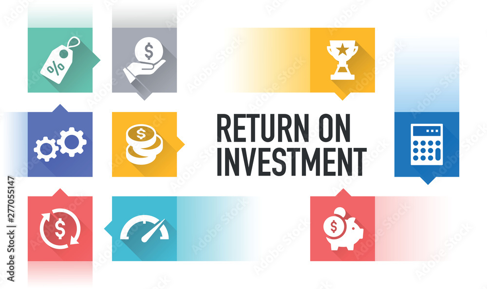 RETURN ON INVESTMENT ICON CONCEPT RETURN ON INVESTMENT ICON CONCEPT