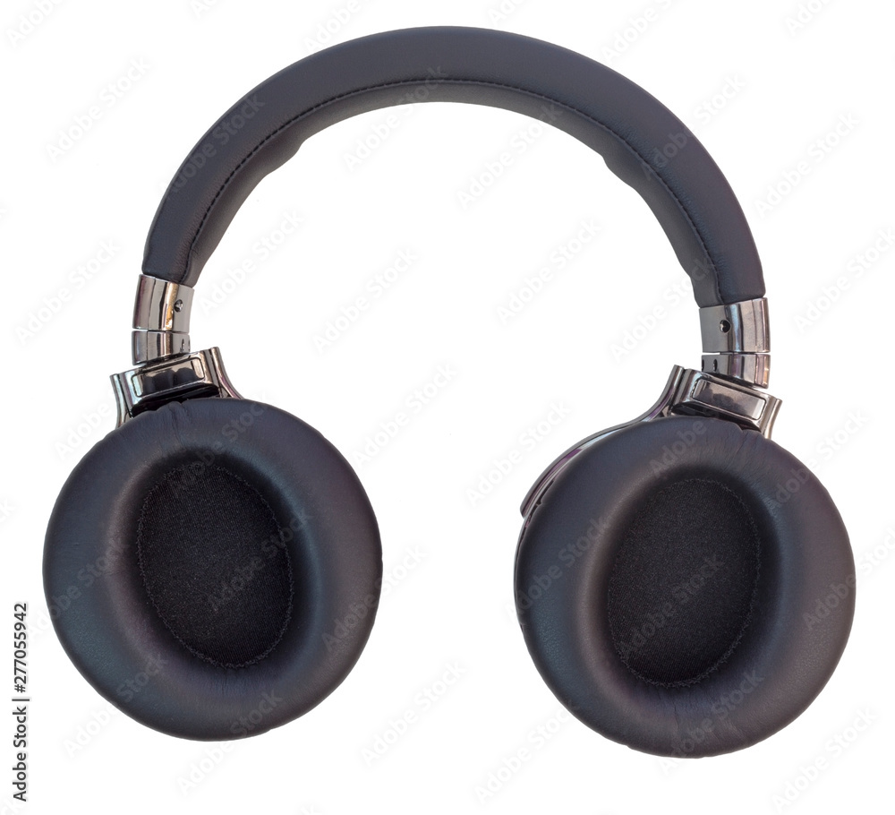 Inside view of padded isolated wireless noise canceling headphones. Inside view of padded isolated wireless noise canceling headphones.