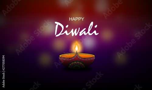 Happy Diwali illustration concept design background photo