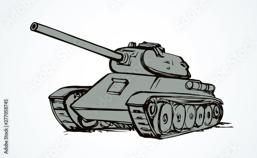Tank. Vector drawing