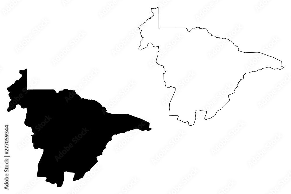 Mashonaland Central Province (Republic of Zimbabwe, Provinces of Zimbabwe) map vector illustration, scribble sketch Mashonaland Central map..