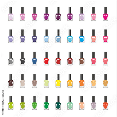 Set of nail polishes