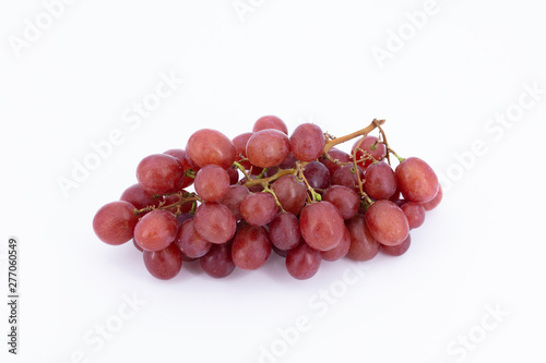 Purple Grapes on white background