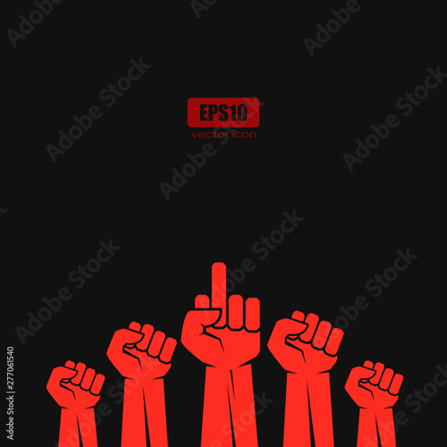 Strike demonstration vector poster