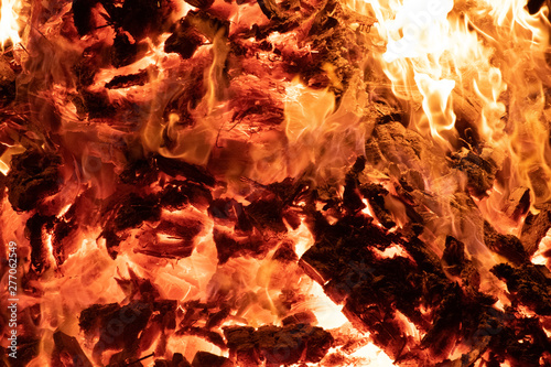 Fire and flames, bonfire, abstract effect