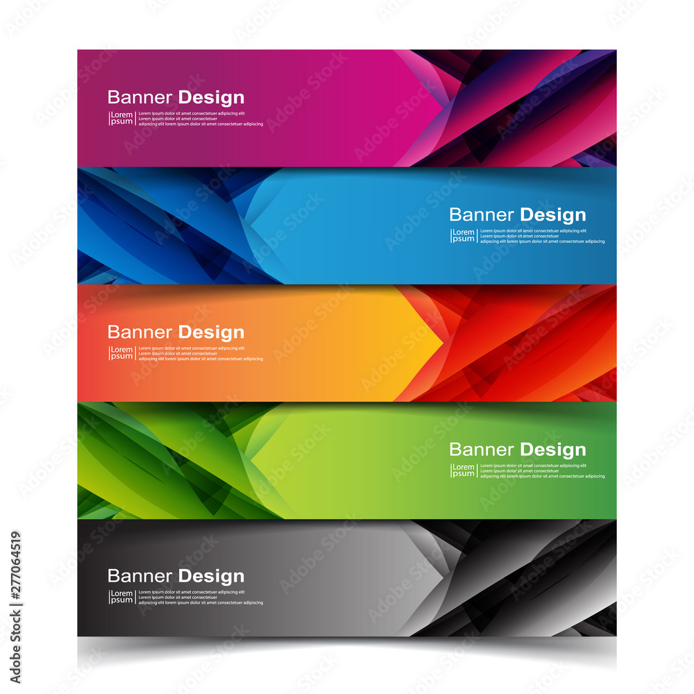 Naklejka premium Vector Abstract design banner web template
