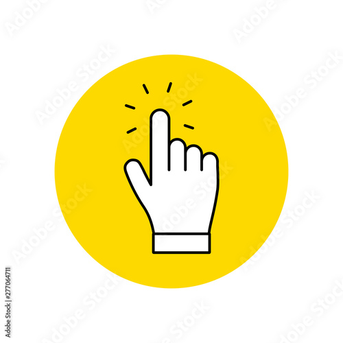 Hand click vector icon