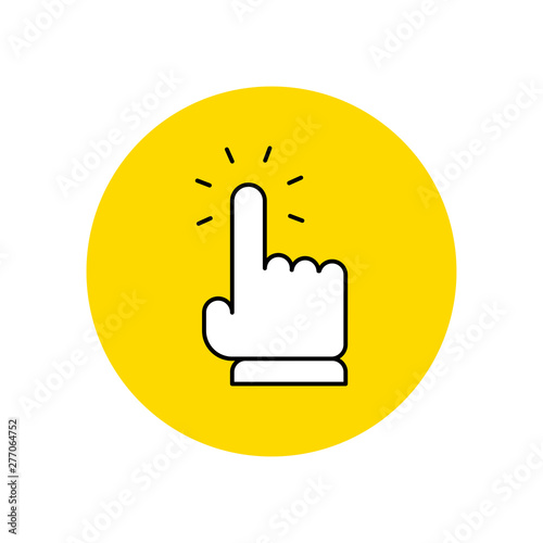 Hand click vector icon